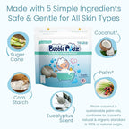 TruKid Bubble Podz Bubble Bath for Kids, Toddlers, & Babies, Tear Free Gentle & Refreshing Bath Bomb for Sensitive Skin with Natural Moisturizers, Non-Toxic, pH Balanced, Eucalyptus Scent (60 Podz)