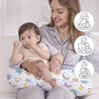 Little Grape Land Nursing Pillow for Breastfeeding, Breathable Breast Feeding Pillow and Positioner with Removable Cover for More Support, Tummy Time and Bottle Feeding Support Pillow, Animals