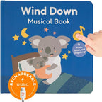 Cali’s Books Wind Down – USB-C Rechargeable Baby Book for Toddlers 1-3 | Expert-Designed Bedtime Musical Book with Gentle Activities and Affirmations for a Calming Nightly Routine