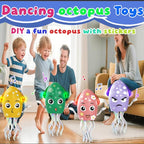 Dancing Octopus Toy Electric Crawling Baby Toy with Lights & Music Tummy Time Octopus Toy | DIY Expressions, Obstacle Avoidance | for Boys and Girls Party Gift Birthday, Christmas (Green)