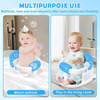 Baby Bath Seat for Babies 6 Months & up,Baby Bath Seat,Non-Slip Toddler Bath Seat, Sit Up Bath Seat for Baby,Safe Infant & Newborn Bathtub Chair with Soft Cushion（Blue）
