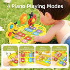 Baby Piano Toy for Kids 0-6-12-18 Months, Light Up Baby Keyboard Musical Toy with Press Pop Bubbles, 4 Modes Toddler Piano for Boys Girls Ages 1-3, Detachable & Portable Infant Toy Gift