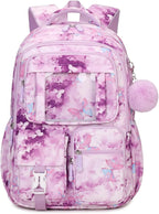Kids Backpack for Girls School Bags for Middle School Students Book Bag for Elementary Primary Kawaii Ita Backpack, Purple Butterfly