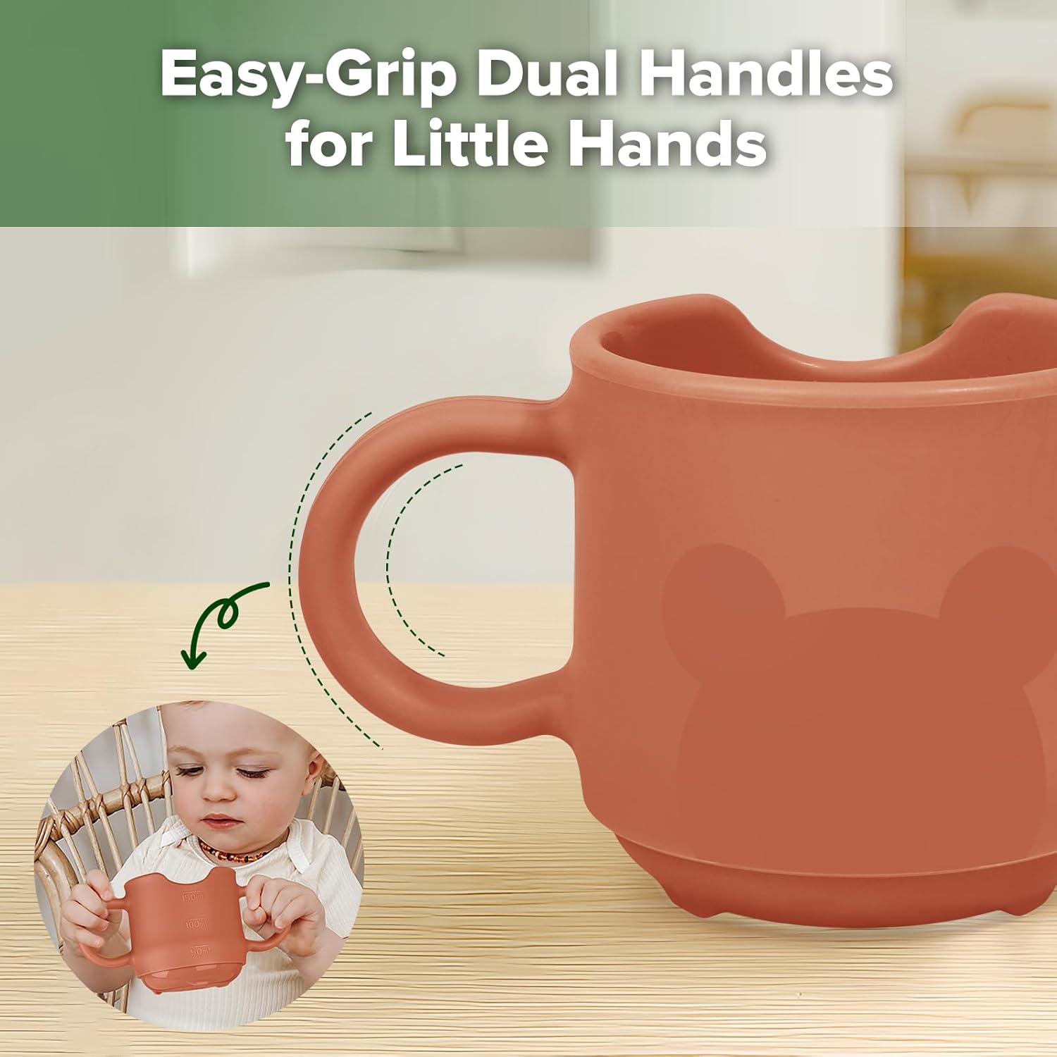 haakaa Silicone Baby Training Cup, Toddler Learning Open Cup for Baby 6 Months+, Drop-Proof BPA Free, 5 Ounce (Red)