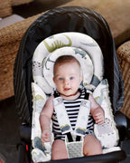 Infant Car Seat Insert with Removable Cushion for Baby Preemie Newborn Infant, Reversible carseat Insert Head Body Support Fits for Stroller, Baby Swing, Rocker, Bouncer, Bassinet - Grey