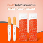 iHealth Early Pregnancy Test 2-Pack, Ultra-Sensitive Detection, Over 99% Accurate. Get Reliable Results 6 Days Before Your Missed Period. Easy at-Home HCG Fertility Test Kit, Individually Wrapped