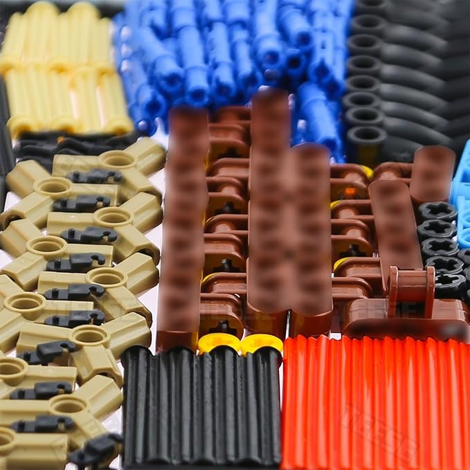 884pcs Axle-Pin-Chainlink-Connectors-Bricks-Set, Compatible with Technic-Parts, for STEM-MOC-EV3-Project-Bulk-Blocks(Random Color)