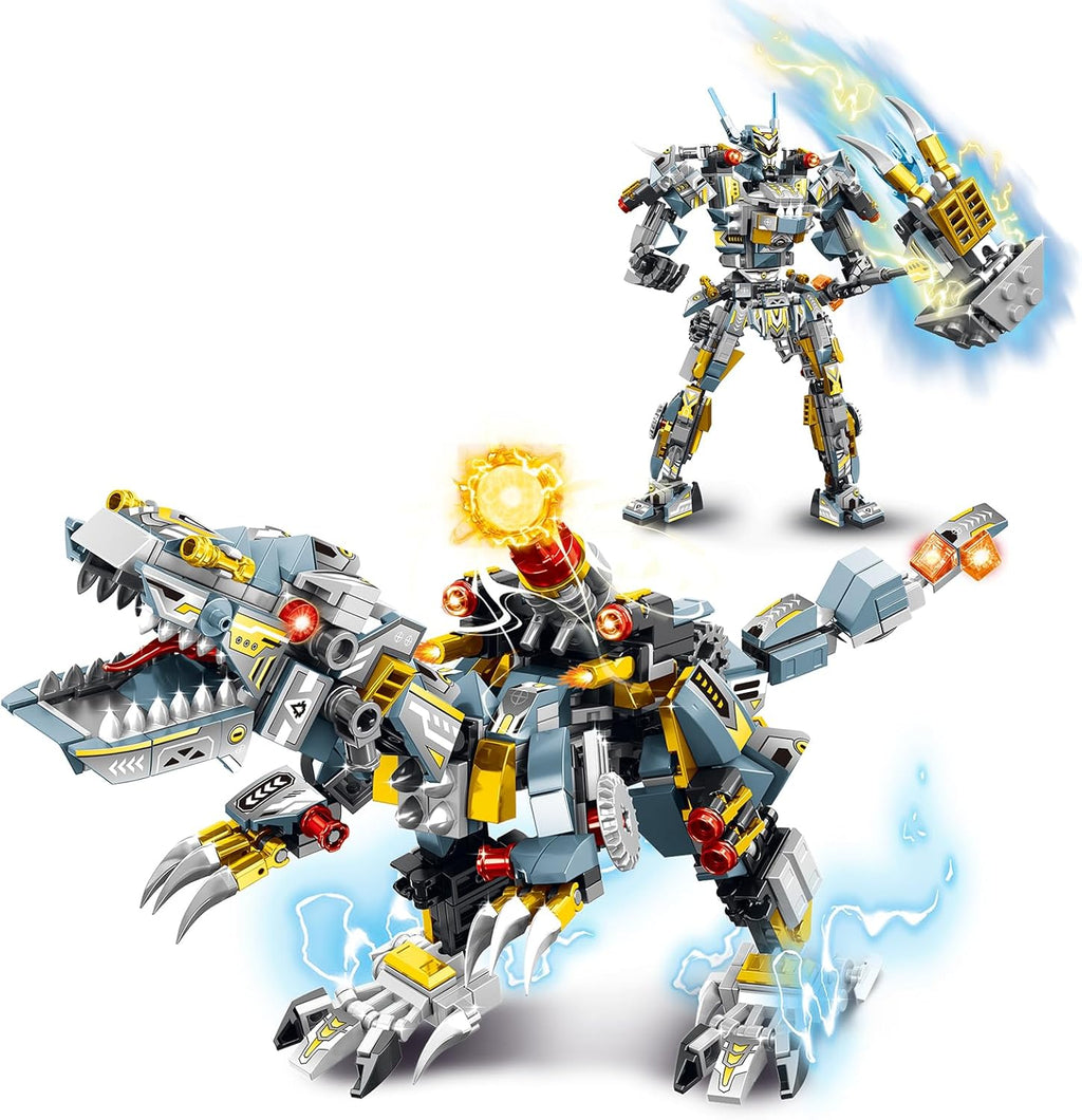 STEM 2 in 1 Indominus Dinosaur Building Kits, Transforming Mech Robot Building Sets for Kids Boys 6-10, Compatible with Dinosaur, Educational Gift Toy for Adults (513 PCS)