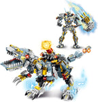 STEM 2 in 1 Indominus Dinosaur Building Kits, Transforming Mech Robot Building Sets for Kids Boys 6-10, Compatible with Dinosaur, Educational Gift Toy for Adults (513 PCS)
