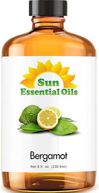 Sun Essential Oils 8oz - Bergamot Essential Oil - 8 Fluid Ounces