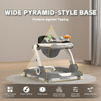 Baby Walker,4-Gear Height Adjustable Baby Walker with Wheels,5 in 1 Baby Activity Center,Music and Lights Bouncer Walker for Baby Boy 6-18 Months,Adjustable Speed Baby Push Walker