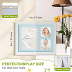 Baby Keepsake Frame,Personalized Newborn gifts,Newborn footprint kit,Baby hand and footprint kit,new mother gifts(grey)