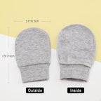 BQUBO Newborn Infant Toddler Mittens No Scratch Cotton Elastic Wrist Gloves Hypoallergenic for 0-6 Months Baby Boys Girls