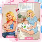 Nursing Pillow, Ergonomic Breastfeeding Pillow for Breastfeeding & Bottle Feeding, Standard Size Breathable with Washable Cover, Hypoallergenic, Tummy Time & Sitting Support