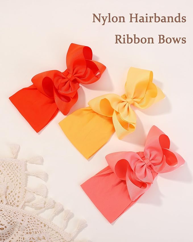 doboi Baby Girl Hair Bows and Nylon Headbands Set - 20PCS Infant Toddler Accessories With Big Bows
