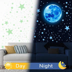492Pcs Glow in The Dark Stars for Ceiling Moon and Space Wall Decals Glowing Galaxy Universe Planet Wall Stickers Kids Boys Bedroom Living Room Decor