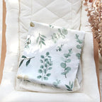 LifeTree Muslin Baby Lounger Cover, Newborn Slipcover Lounger Cover for Boys Girls Infant, Soft 70% Viscose from Bamboo and 30% Cotton, Cover Only, Eucalyptus Pattern