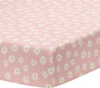 Lambs & Ivy Daisy Dreams Breathable 100% Cotton Baby Fitted Crib/Toddler Sheet