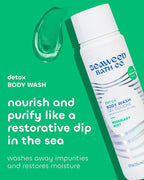 Seaweed Bath Co. Detox Body Wash - Rosemary Mint - Hydrating Foaming Cleanser with Refreshing Natural Ingredients - Vegan, Paraben and Sulfate Free Shower Gel for Women and Men - 12 oz