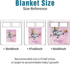 Personalized Baby Crib Bedding Set – Deer Astronaut Pattern Nursery Bedding Sets 3 Piece with Custom Name Blanket, Fitted Crib Sheet & Changing Pad Cover – Ideal Newborn Gift for Girls