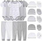 Kiddiezoom Unisex Baby Layette Essentials Giftset Clothing Set 19-Piece For Newborn Baby