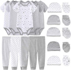 Kiddiezoom Unisex Baby Layette Essentials Giftset Clothing Set 19-Piece For Newborn Baby