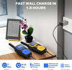 Wishouse Walkie Talkies for Kids Adults - Long Range Rechargeable 2 Way Radios,Gift,Hiking Accessories Camping Gear with Lamp,SOS Siren,NOAA Weather Alert,VOX,Easy to Use 2 Pack