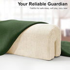 Bed Rail Bumpers Protector, Hospital Bed Rails Padding, Loft Beds and Bunk Beds Bumpers Protector, Premium Soft Memory Foam - Anti-Bump | Fall Prevention, Size 35.4 x 5.5 x 7.9 Inches, Beige