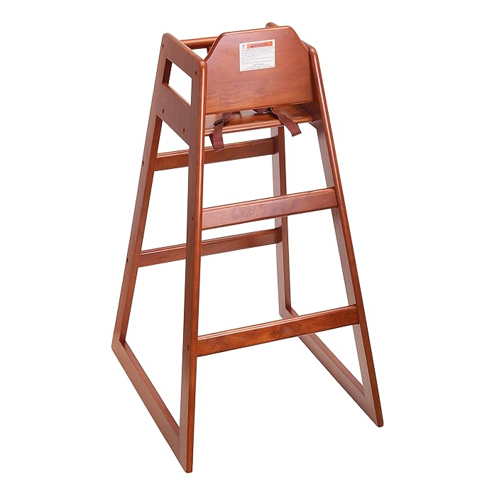 Seating Ready-to-Assemble Restaurant Wood Bar Height High Chair, Baby Highchairs, Durable Dining Feeding Chair with Steps, High Chairs for Babies and Toddlers, Number 04