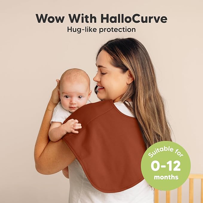 KeaBabies 4-Pack Baby Burp Cloths Baby Girl, Boy - Organic Cotton Burp Cloth, Extra Large, Absorbent, Soft Burping Cloths & Bibs Set for Babies, Newborn Burp Clothes, Thick Burp Ragss (Sahara)