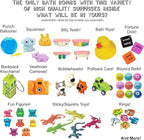 Kids Bath Bombs with Surprise Toys Inside (6 Pack) - Releases Color & Bubbles, Won’t Stain Tub, Moisturizing, Large Bubble Bomb, USA Made - Ideal Gift for Girls & Boys by Two Sisters