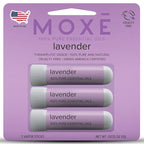 MOXĒ Lavender Essential Oil Nasal Inhaler, Therapeutic No-Mess Aromatherapy, Relaxation, Naturally Calming, Before Sleep Routine, Uplifts Mood, Pure and Undiluted, Made in USA (3 Pack)