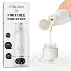 Portable Baby Bottle Warmer for Travel - 17 oz Big Capacity - Milk & Water Warmer, Ideal for Breastmilk and Baby Bottles - Accurate Temperature Control - Touch Screen Display - On-The-Go Convenience