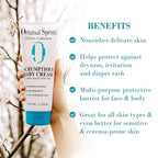 Original Sprout Scrumptious Baby Cream, Gentle Moisturizing Cream for Dry, Sensitive Skin & Diaper Rash, Non-Greasy Baby Lotion with Zinc Oxide & Calendula for Face & Body, 8 fl oz