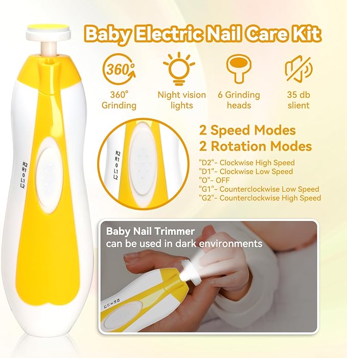 Baby Healthcare and Grooming Kit, Portable Baby Safety Care Set, Baby Essentials kit for Newborn(Yellow 20 in 1)
