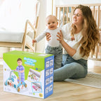 Baby Play Gym Walker Kick and Play Piano Gym Musical Tummy Time Mat for Boys Girls Infant Newborn Gifts (Panda Upgraded)