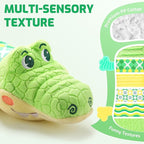 Sumobaby Baby Toys Musical Crocodile, Stuffed Animal Activity Soft Toys with Teether,Multi-Sensory Crinkle, Rattle and Textures, for Tummy Time Baby Toys 0 to 12 Months Boys, Girls, Alligator (Green)