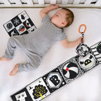 KUANGO 3 PCS Black and White High Contrast Baby Toys Newborn Toys 0-6 Months, Visual Stimulation Sensory Soft Book, Infant Tummy Time Toys 0-3-6 Months Baby Gifts