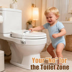 Baby Proof Toilet Lock (2-Pack) - Child Safety Cabinet Locks for Toilet Seat, Drawers, Fridge, Doors | Easy Install with Strong 3M Adhesive | Non-Toxic & Adjustable Strap for Toddler & Pet Safety