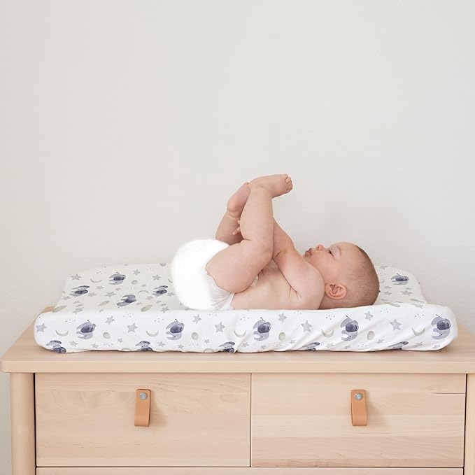 Baby Changing Pad Cover 2-Pack for Boys, Girls (Watercolor Elephant) - Premium Fitted Sheets Baby Diaper Changing Table Cover - Buttery Soft Cotton Blend