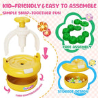 Fabric Flower Bouquets Toys, DIY Flower Making Kit for Kids 4 5 6 7 8 9 10 11 12 Year Old Girl Birthday Christmas Gift, Art and Crafts Kit Flowers Toys for Girls 4-6 6-8 8-12 Year Old (YELLOW)