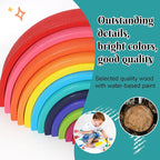 Montessori Rainbow Arch Building Blocks – 12-Piece Creative Stacking Toy for Kids, Multifunctional Educational Playset for Fine Motor Skills, STEM Learning Toy