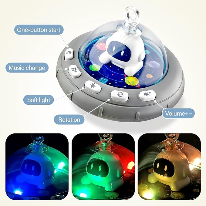 Musical Baby Stroller Arch Toys, Travel Car Seat Toys, Baby Play Arch Crib Accessory Toys, Mobile for Bassinet, Pram Activity Arch Bar Toys for Babies Infants