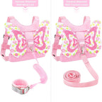 Accmor Toddler Harness Leash, 3 in 1 Cute Butterfly Kids Leash + Anti Lost Wrist Link, Adorable Child Walking Harness Wristband Assistant Soft Strap Belt Protector for Baby Girls to Outdoor Travel