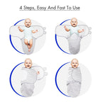 Soarwg Kids Baby Swaddle, Swaddle Blanket, Swaddle Sack, Organic Nursery Swaddling Blankets 0-3 Months, Standard 100 by Oeko-TEX, Adjustable Newborn Swaddle Wrap Infant Sleep Sacks 4 Pack Small