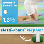 1.3" Thick Educational Baby Floor Play Mat 59x79, Basic Padded Memory Foam Kids Mat, Non-Slip Plush Playmat for Nursery Playroom Classroom (Race Track)