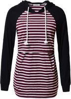 GINKANA Women's Nursing Hoodie Sweatshirt Long Sleeves Breastfeeding Maternity Tops Casual Clothes