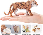 8PCS Safari Zoo Animals Figurines Toys, Realistic Plastic Mom and Baby Cubs Figures, Includes Panda,Grizzly Bear,Kangaroo,Tiger, Educational Learning Playset for Kids Boys Girls