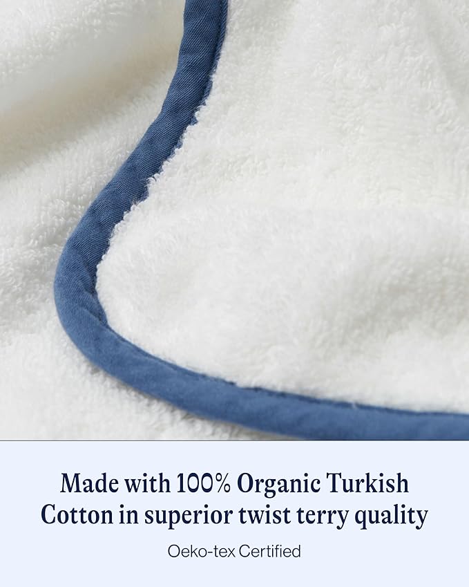 Lalo Baby Washcloths 3-Pack - 100% Organic Cotton, Soft & Absorbent, Gentle on Sensitive Skin, Machine Washable Soft Kids Washcloths - Blueberry