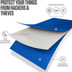 VENTURE 4TH Passport Holder Neck Wallet with RFID Blocking Nylon Lining - Hidden Neck Pouch for Travel (Sleek Blue)